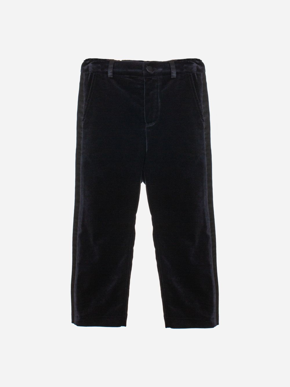 Black velvet pants