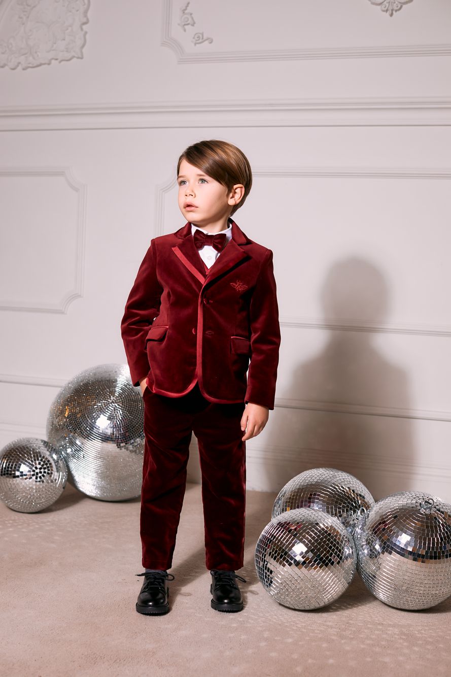 Burgundy velvet pants