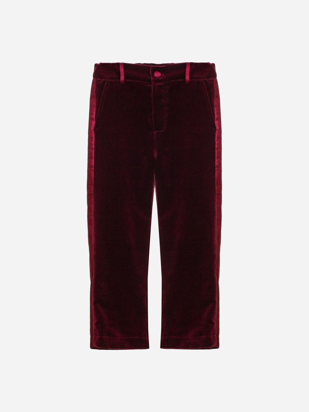 Burgundy velvet pants