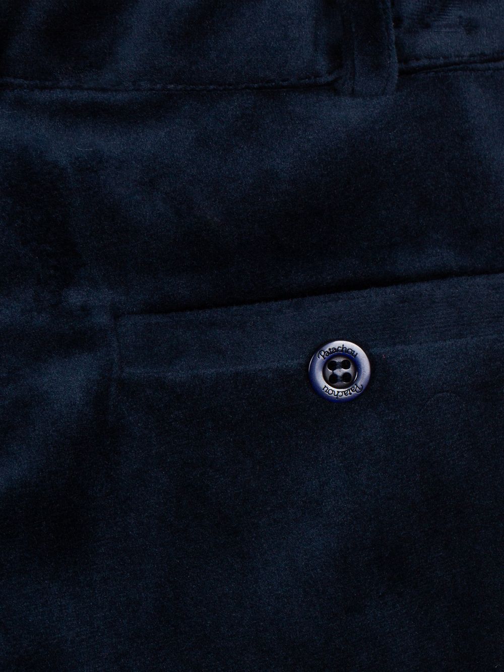Marine velvet trousers