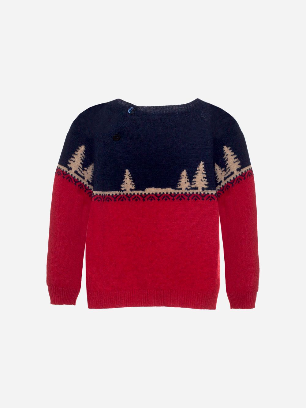 Red and marine knit sweater