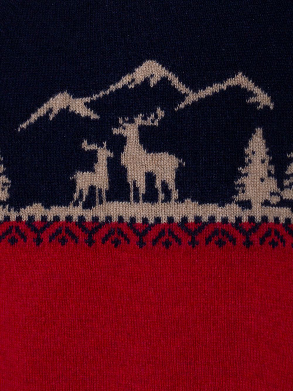 Red and marine knit sweater