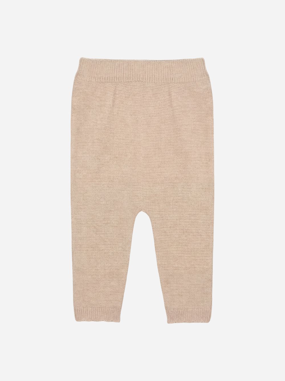 Beige knit pants with back detail