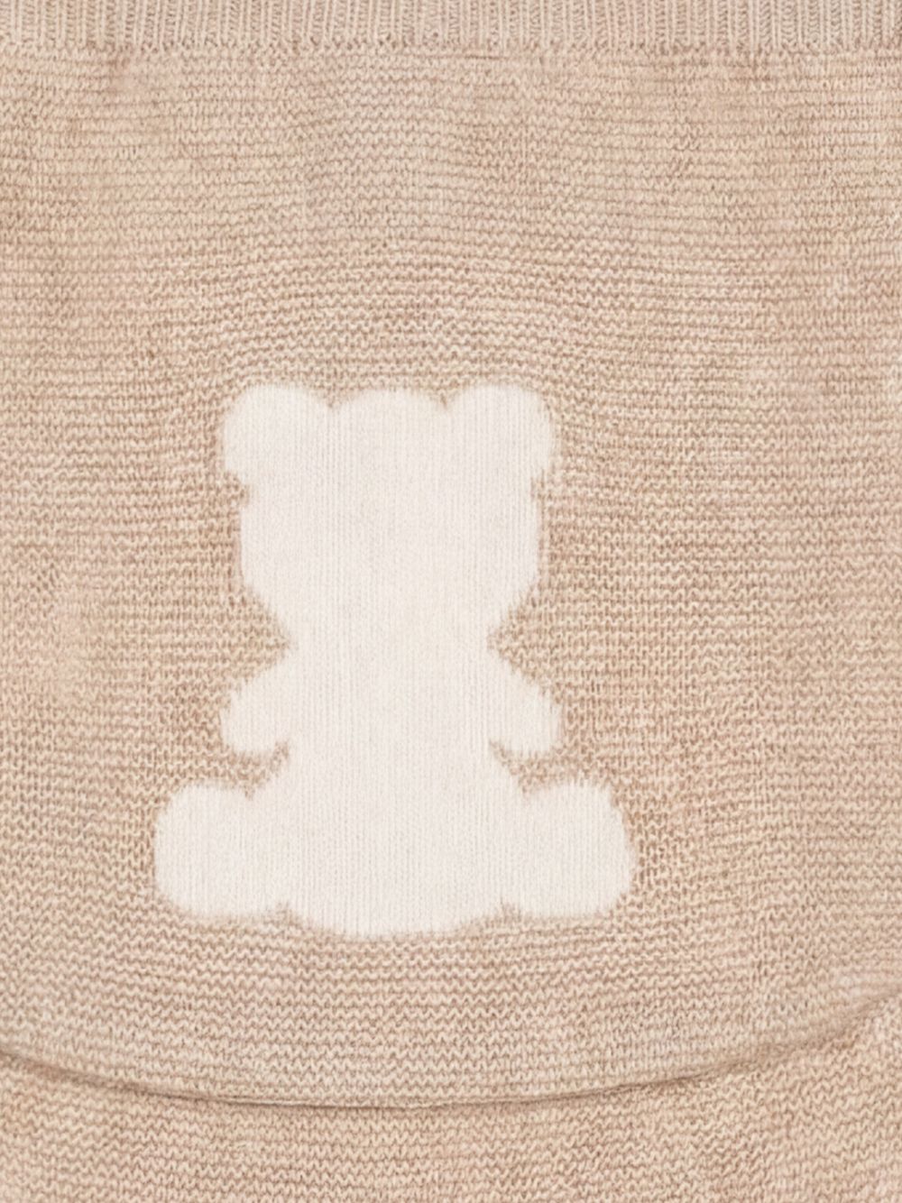 Beige knit pants with back detail