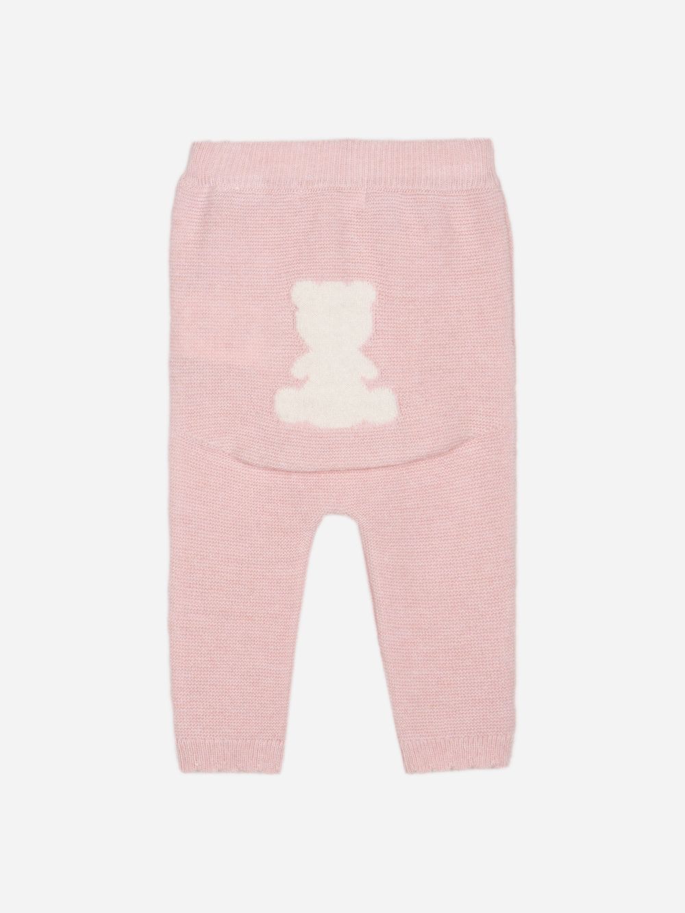Pink knit pants with back detail