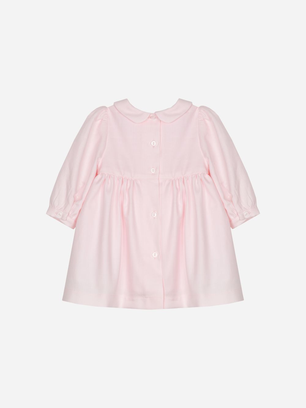 Pink viyella dress with smock detail