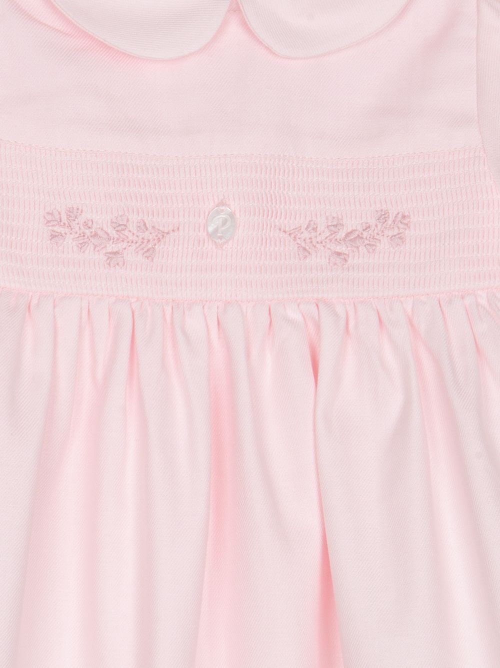 Pink viyella dress with smock detail
