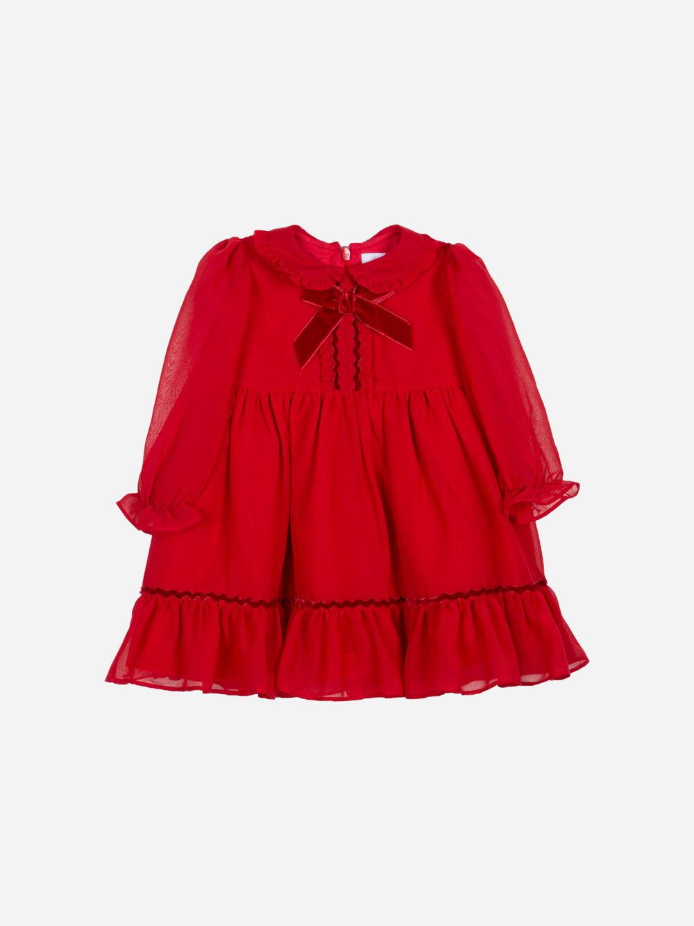 Long sleeve chiffon dress