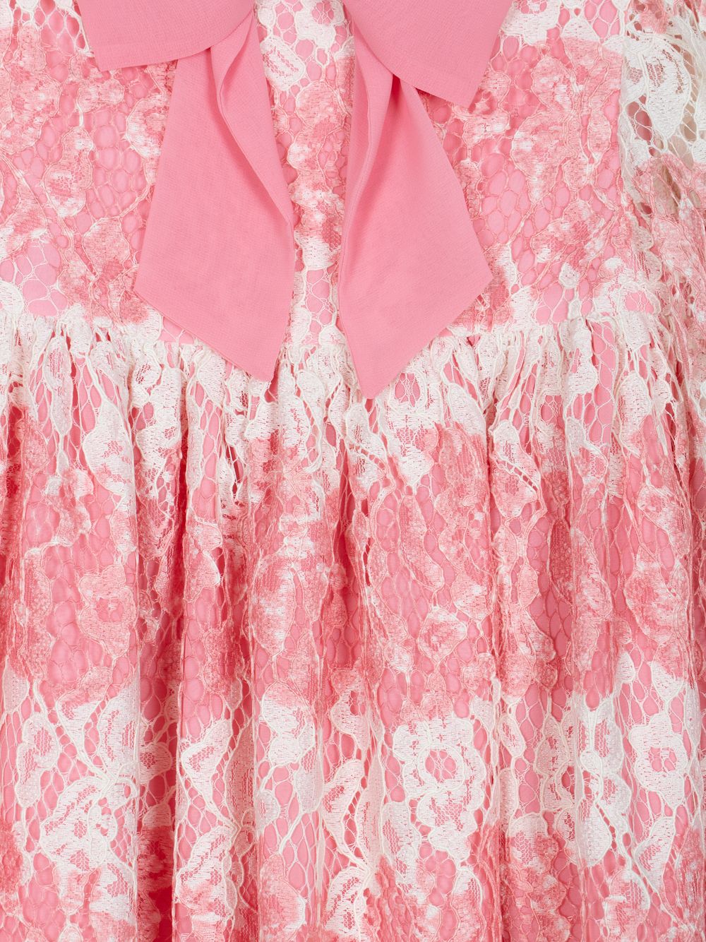 Pink and white lace dress
