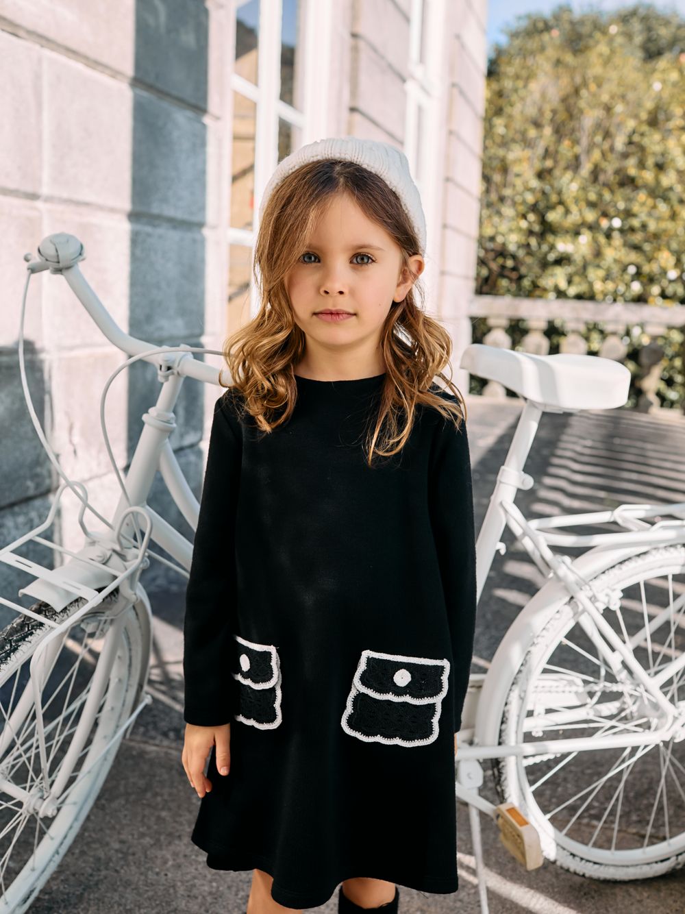 Black knit dress