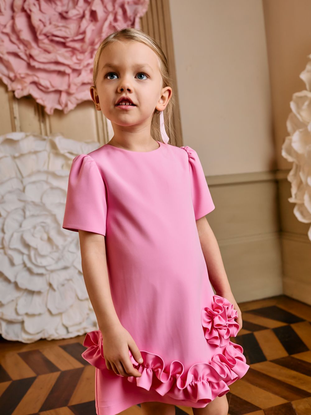 Blossom pink crepe dress