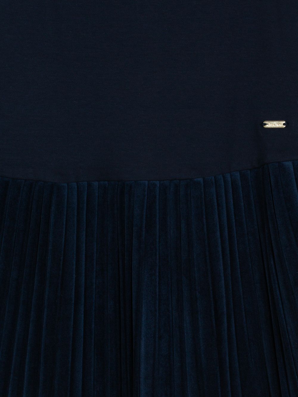 Navy Blue interlock and velvet dress