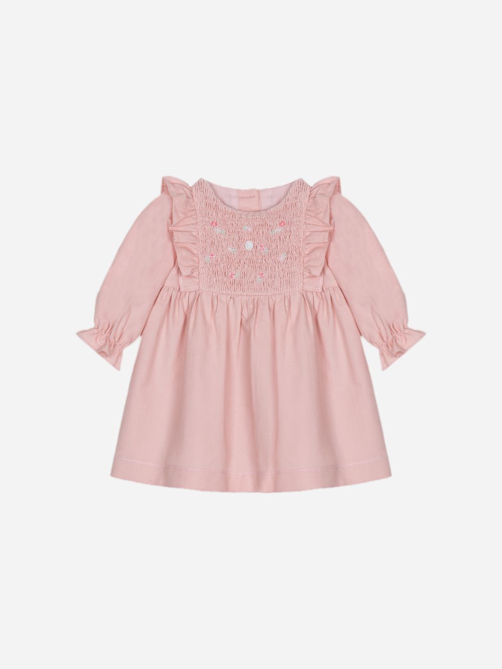 Dusty pink micro-corduroy dress