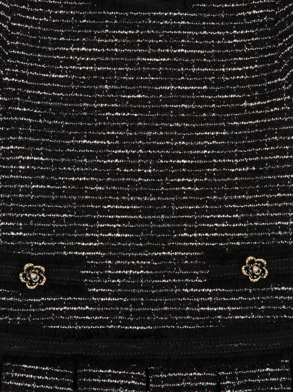 Black tweed pleated dress