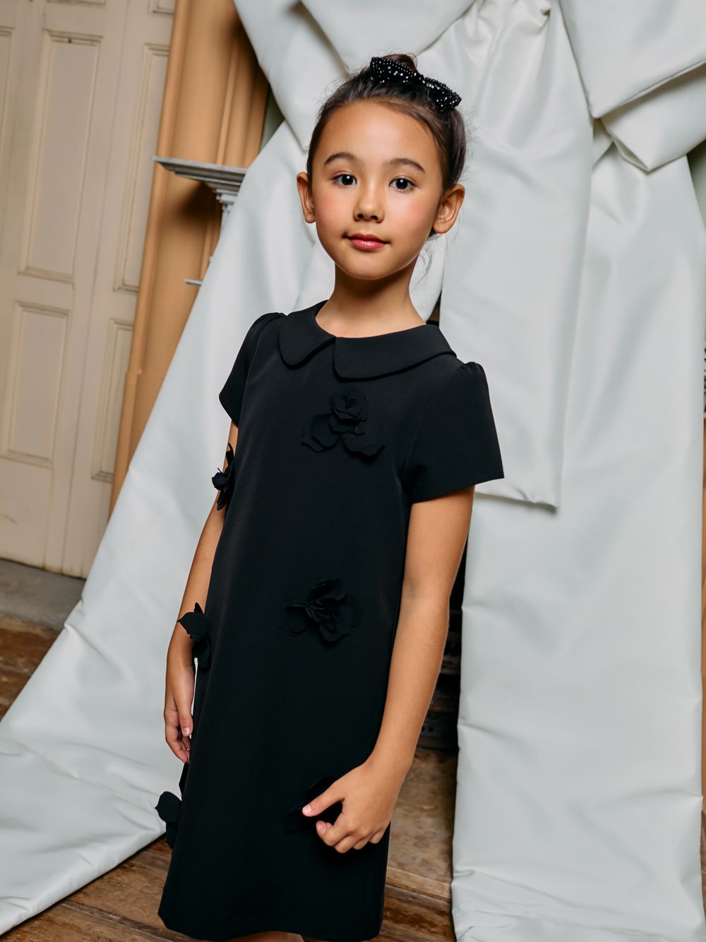 Black dress with flowers