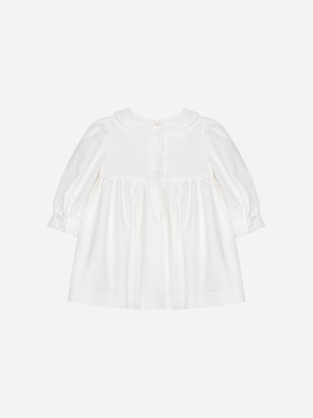 White smocked viyella dress