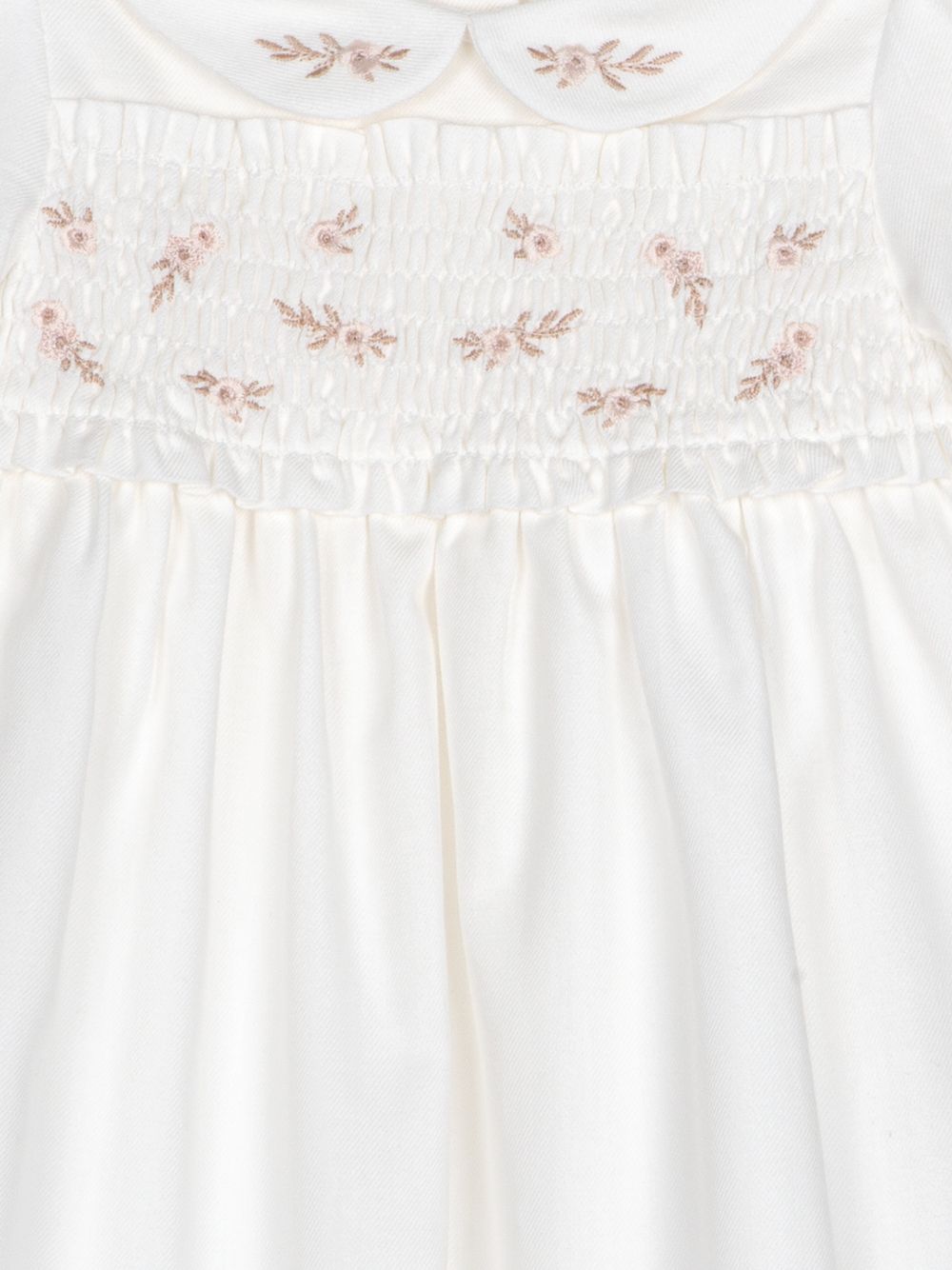White smocked viyella dress