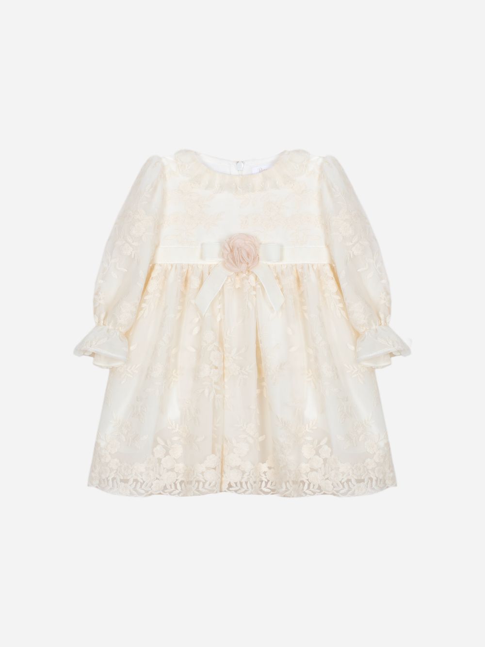 Ecru embroidered dress