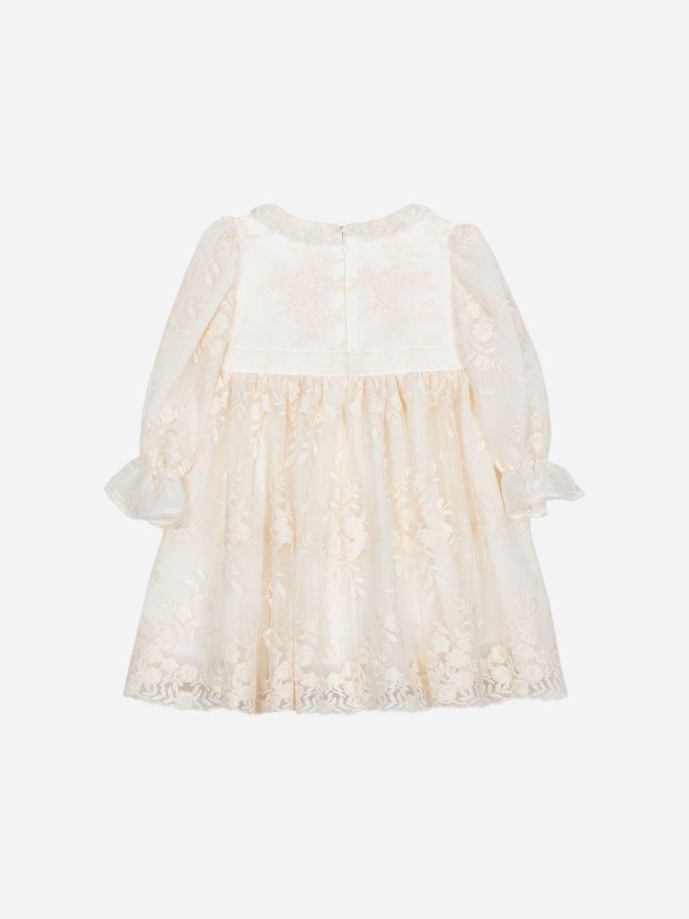 Ecru embroidered dress