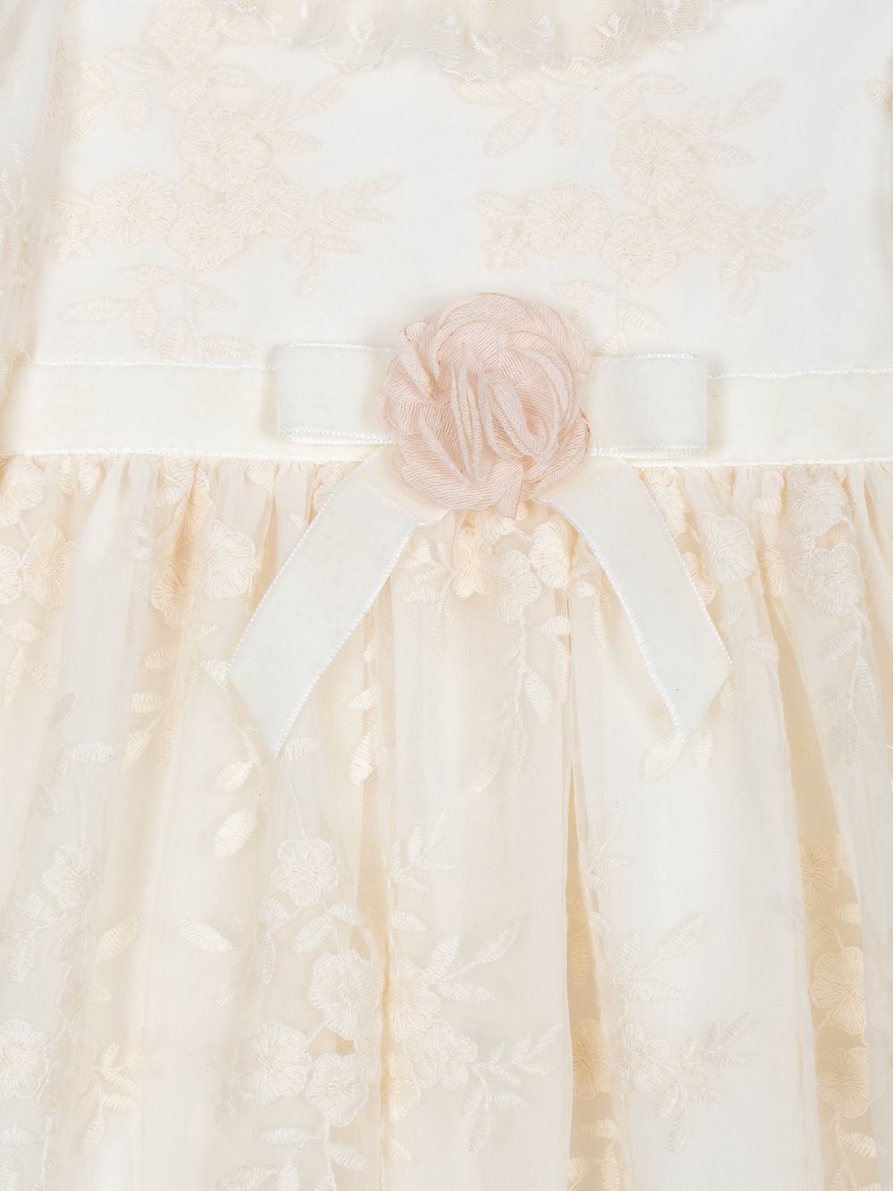Ecru embroidered dress
