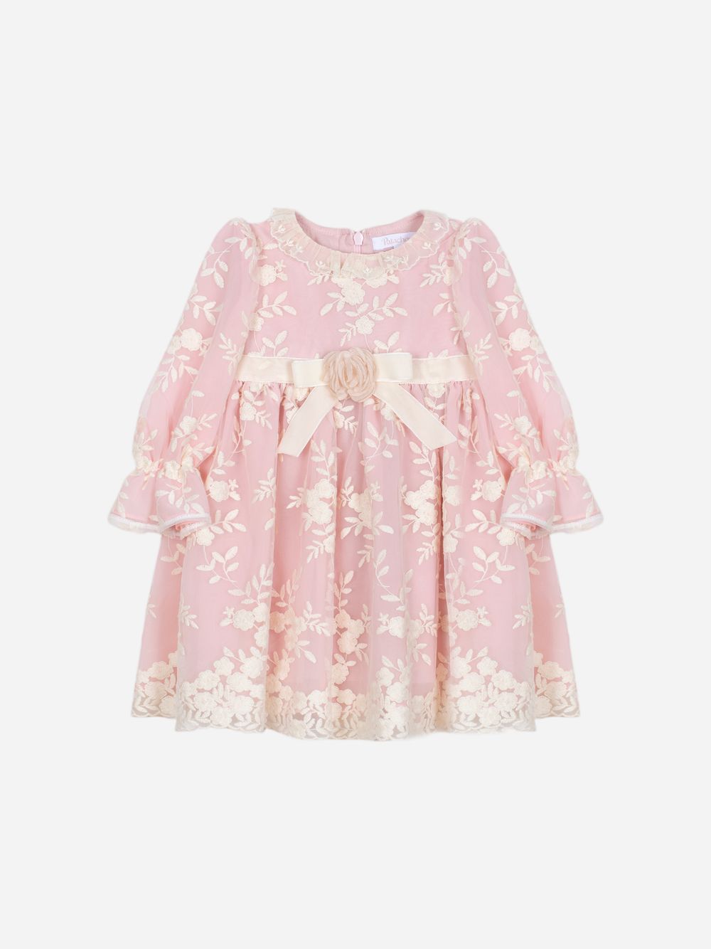 Pale pink embroidered dress