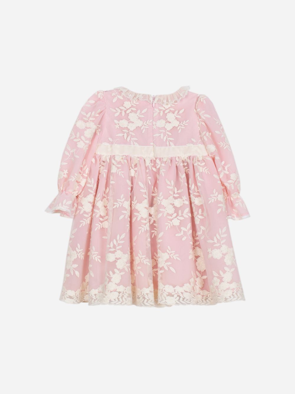 Pale pink embroidered dress