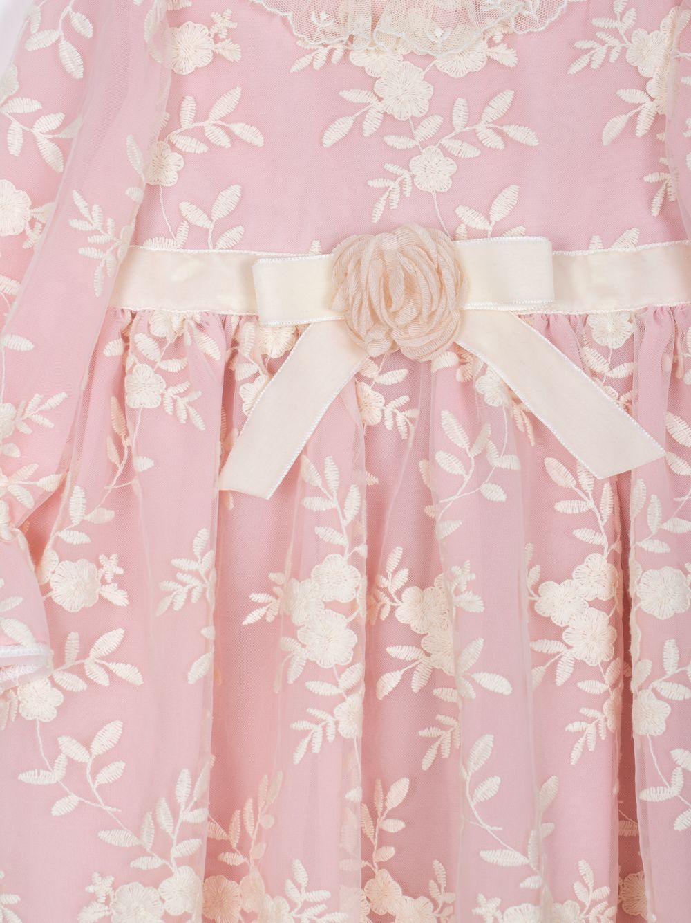 Pale pink embroidered dress