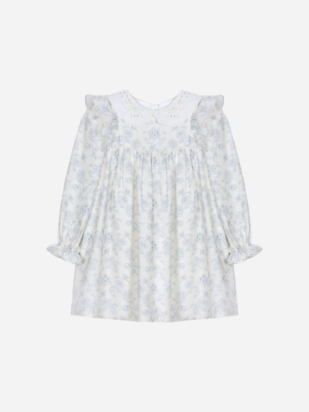 Blue floral printed dress