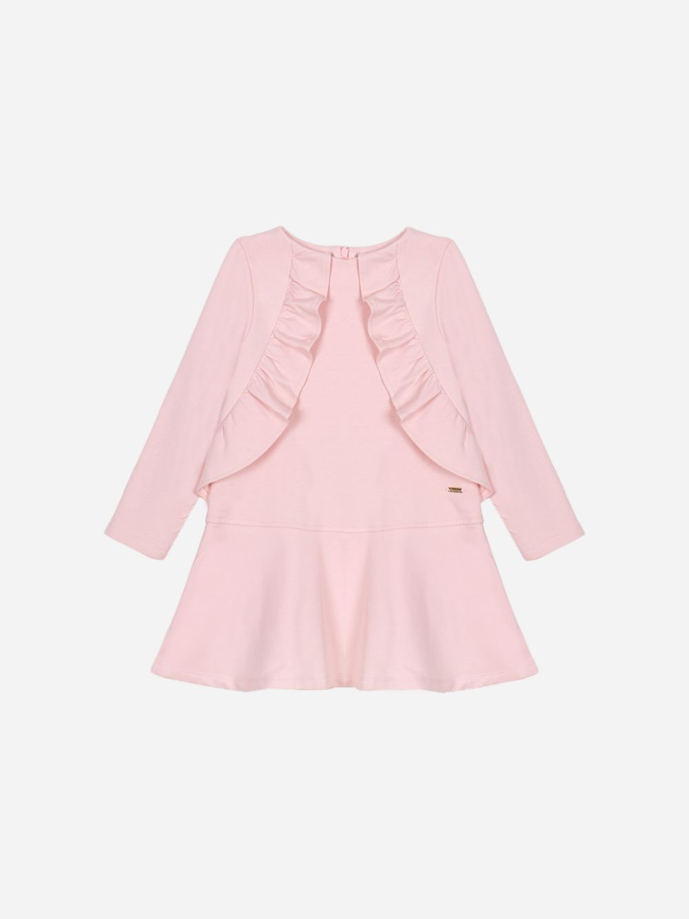 Pale pink ruffled dress
