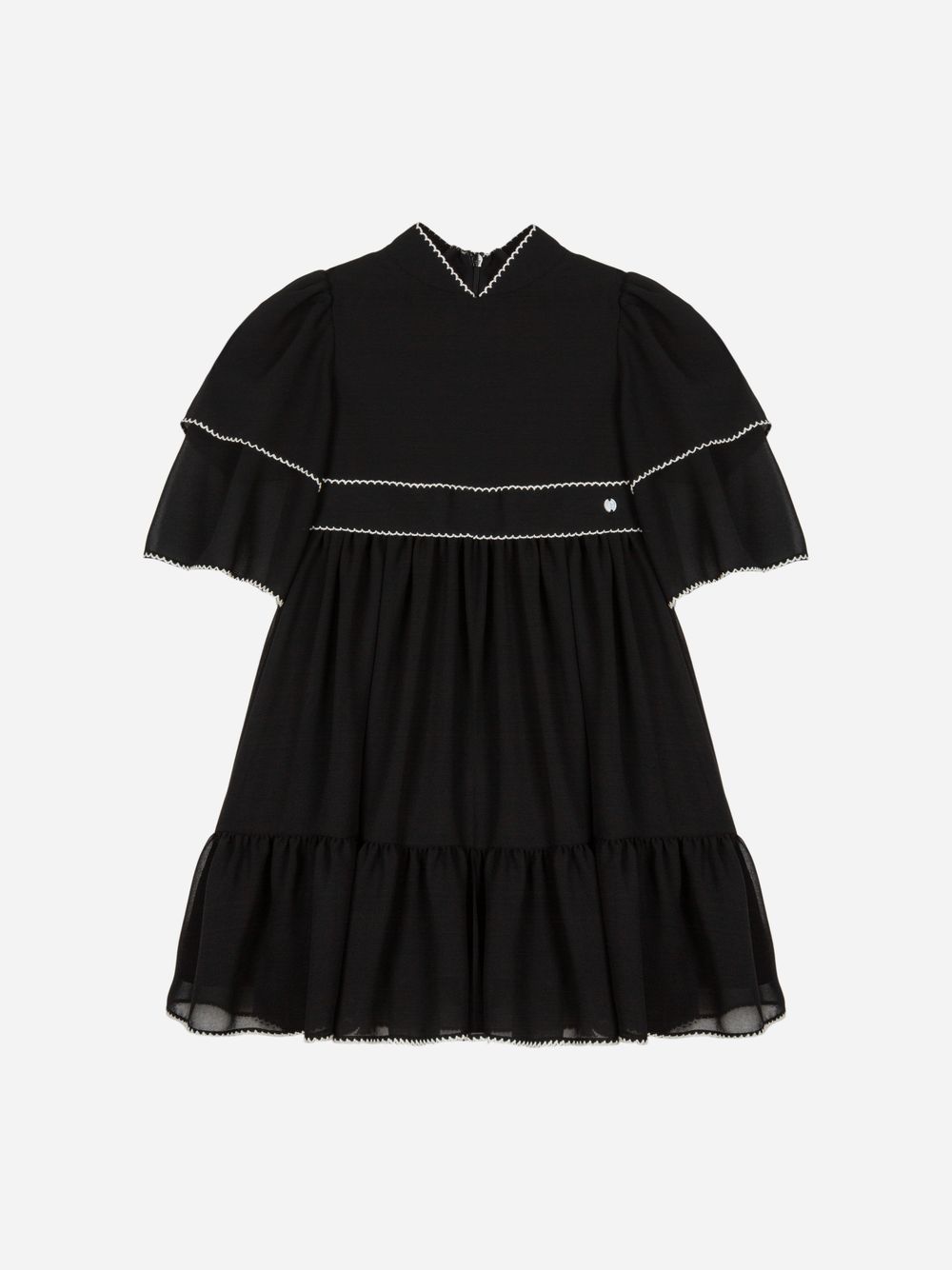 Black chiffon dress