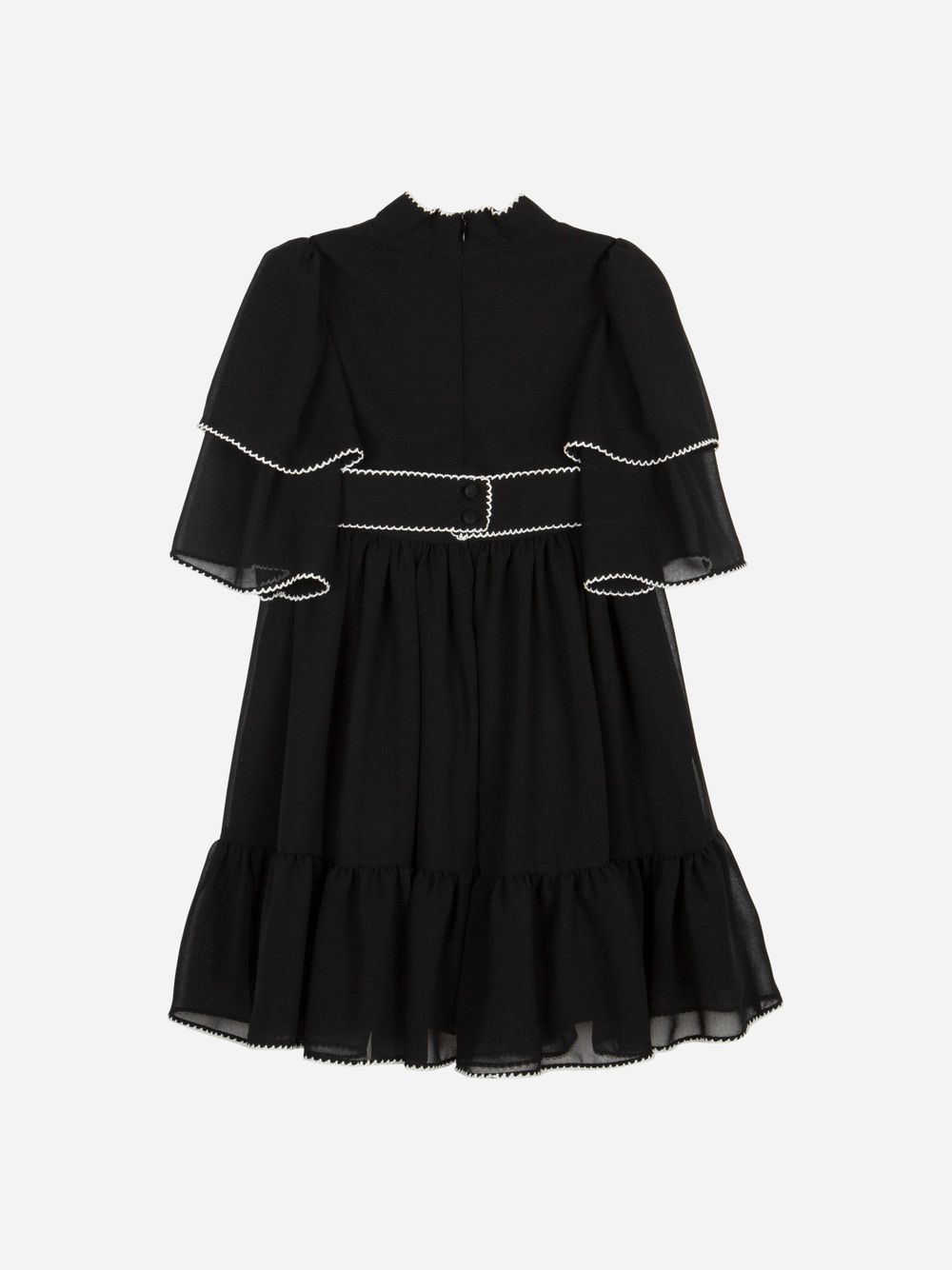 Black chiffon dress