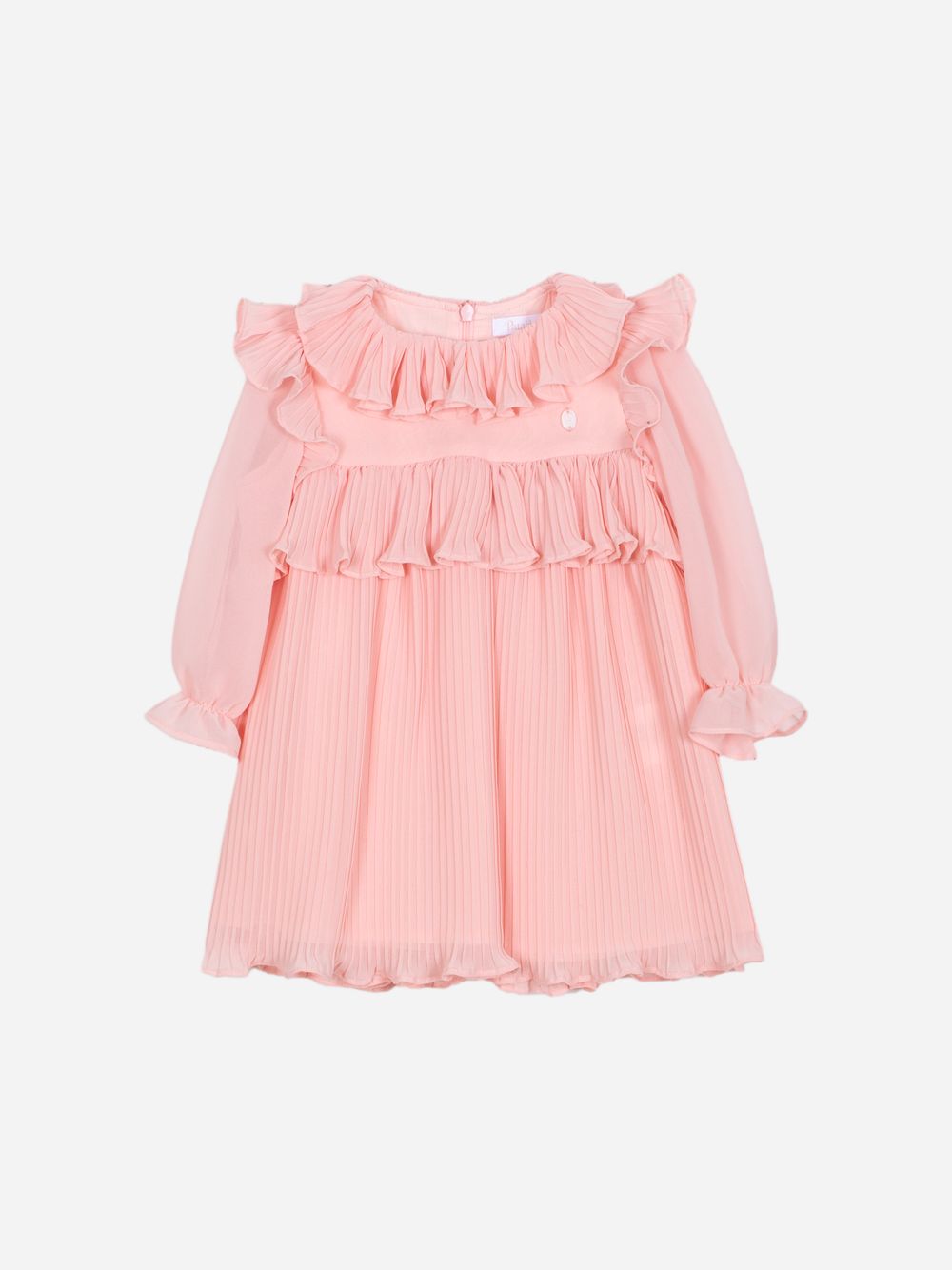 Pale pink pleated dress