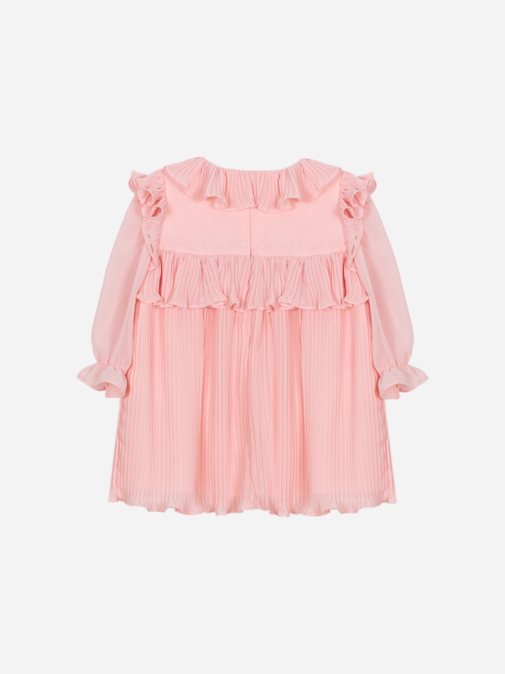 Pale pink pleated dress