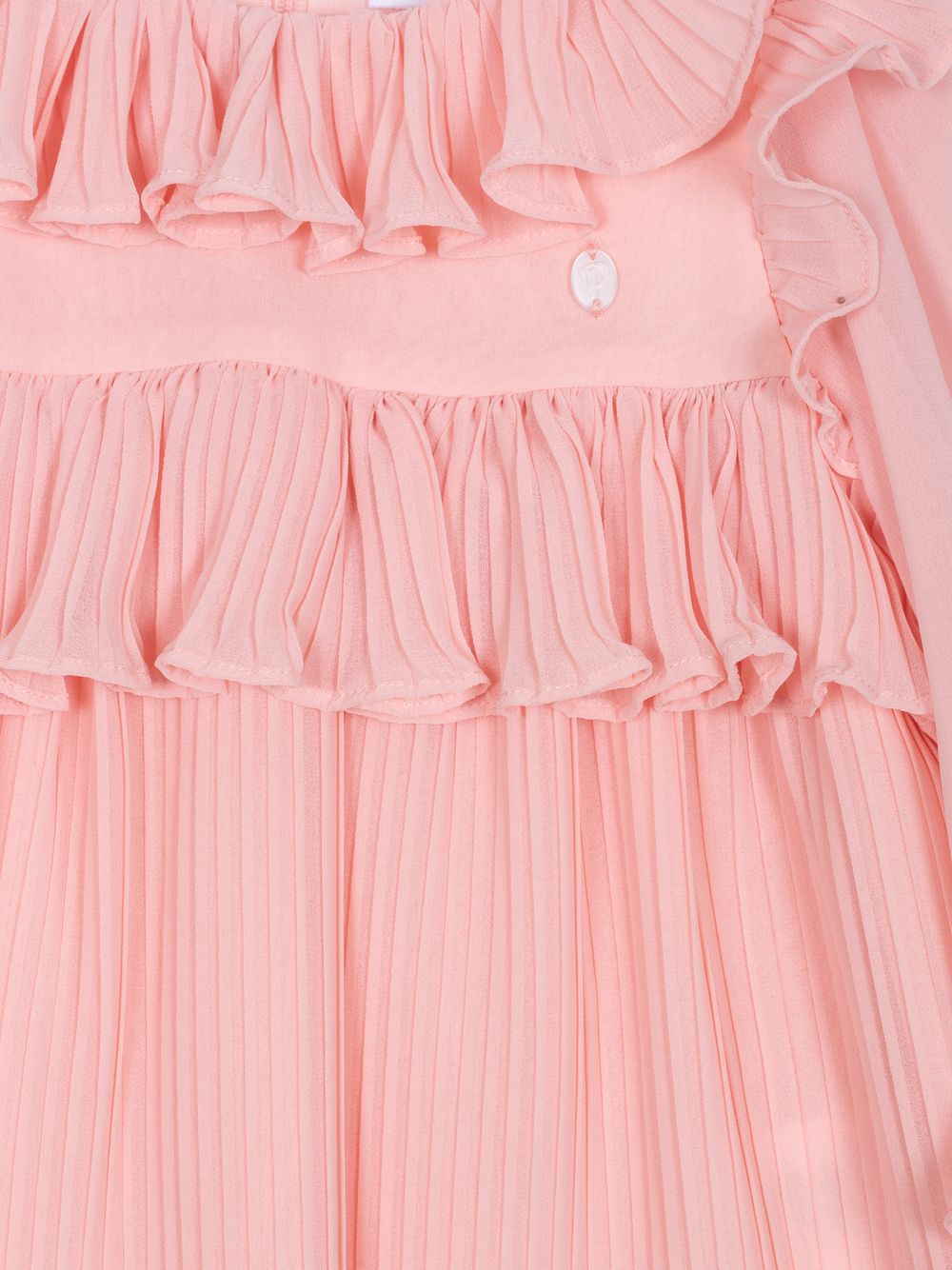 Pale pink pleated dress