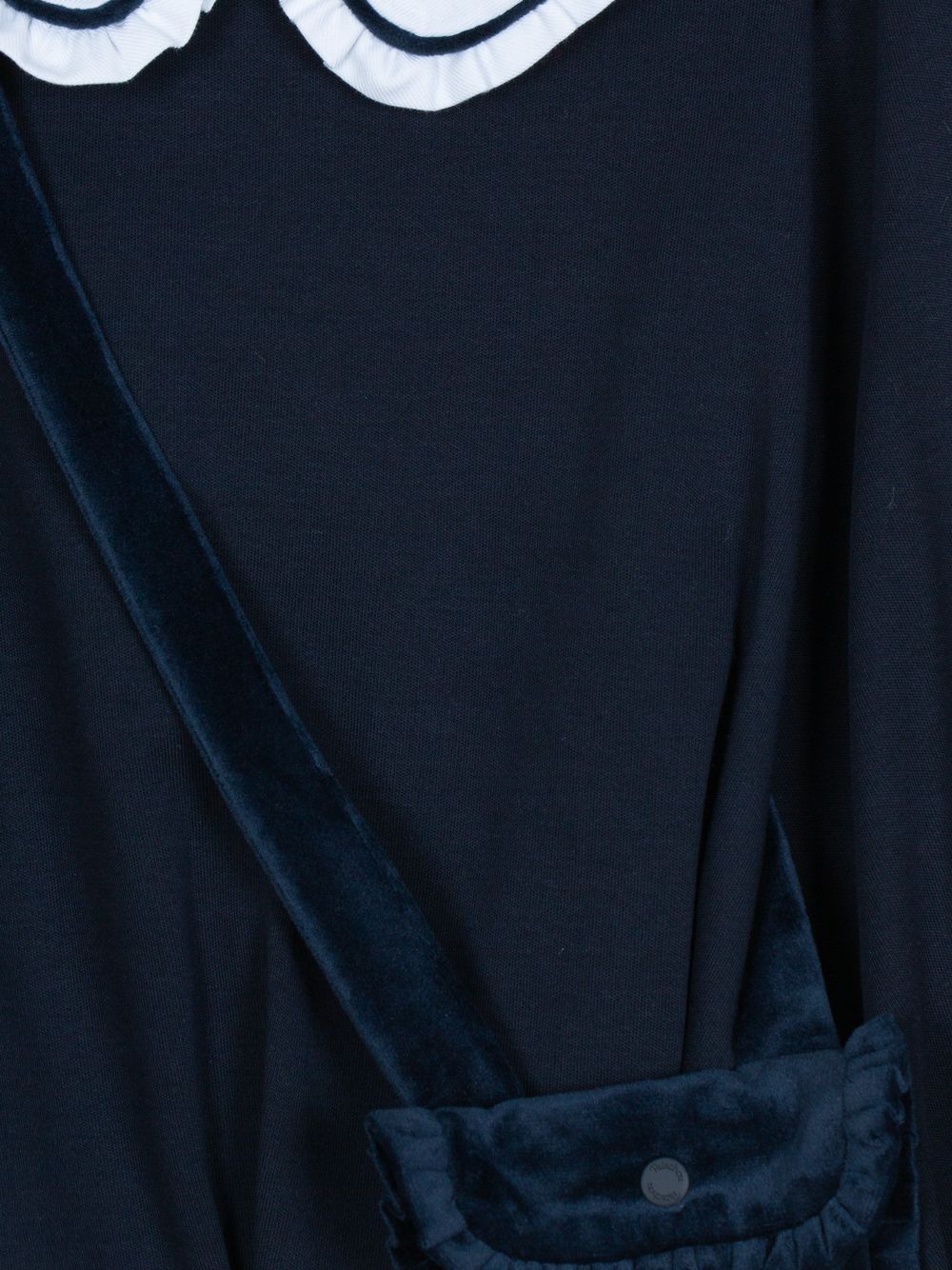 Navy Blue interlock and velvet set