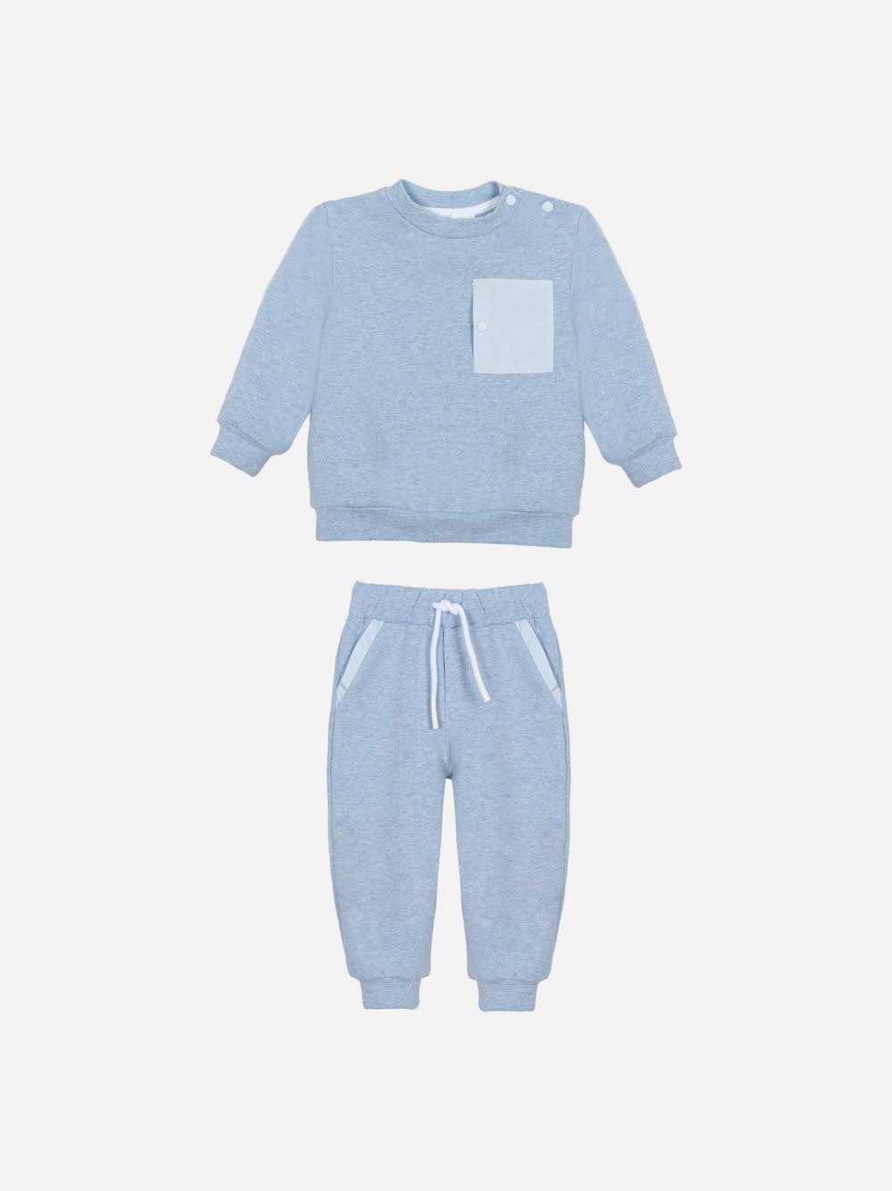 Blue cotton fleece set