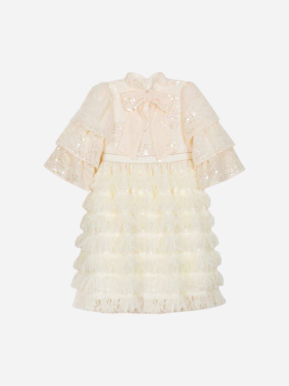 Ecru haute couture dress