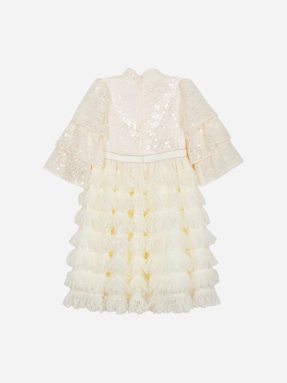 Ecru haute couture dress