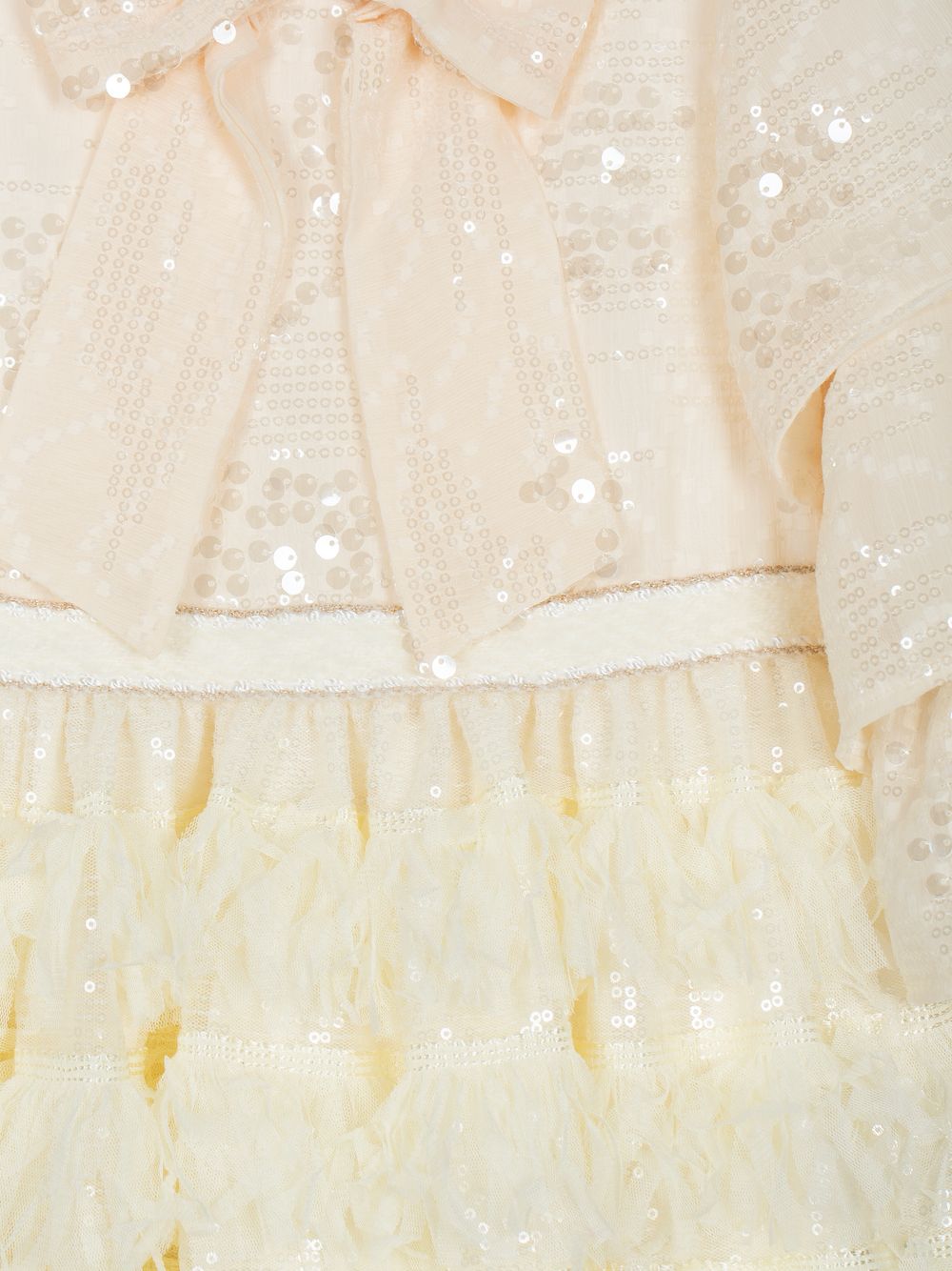 Ecru haute couture dress