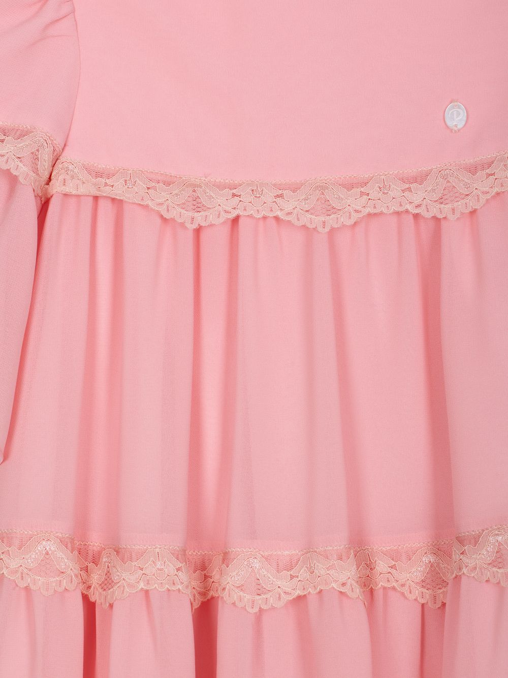 Pink chiffon ruffle dress