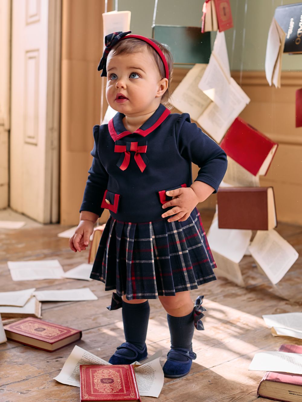 Tartan and interlock dress