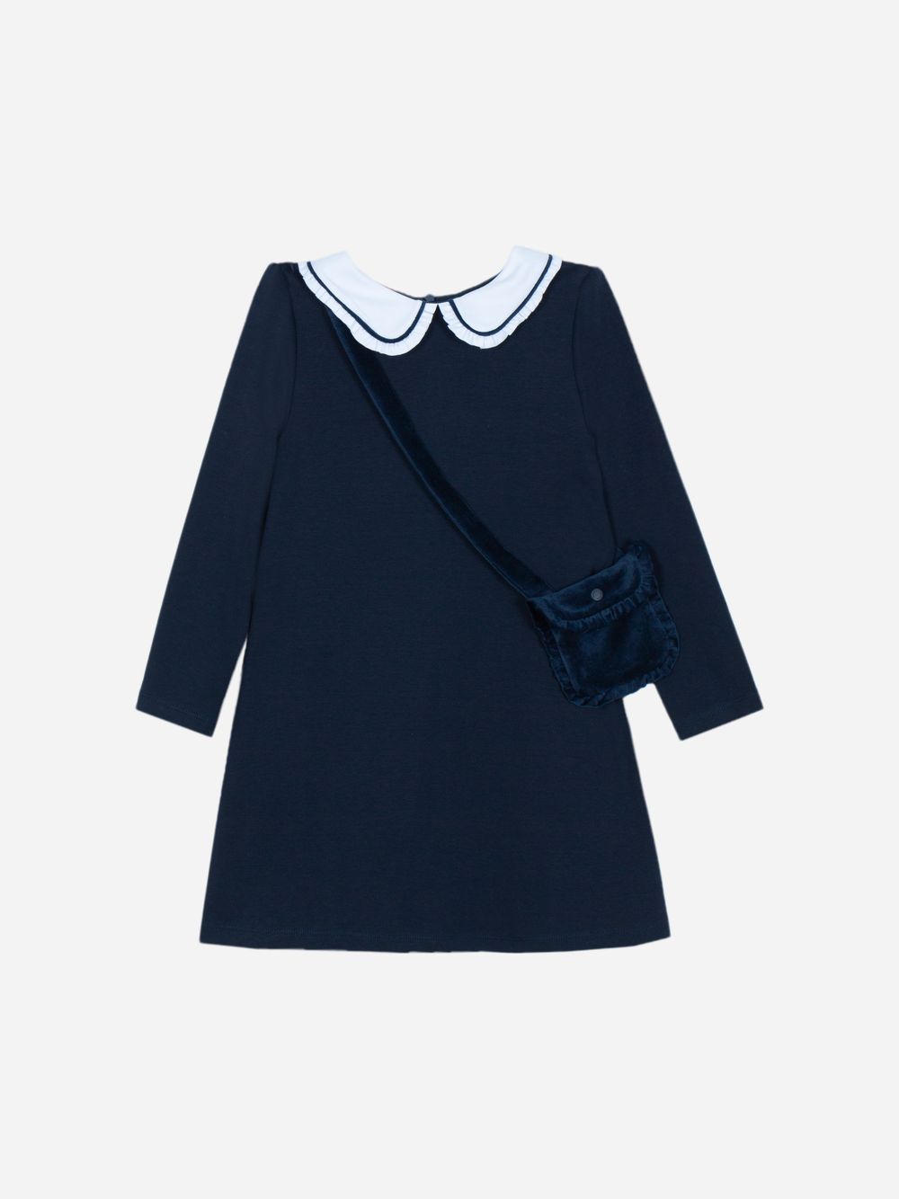 Navy Blue dress with bag