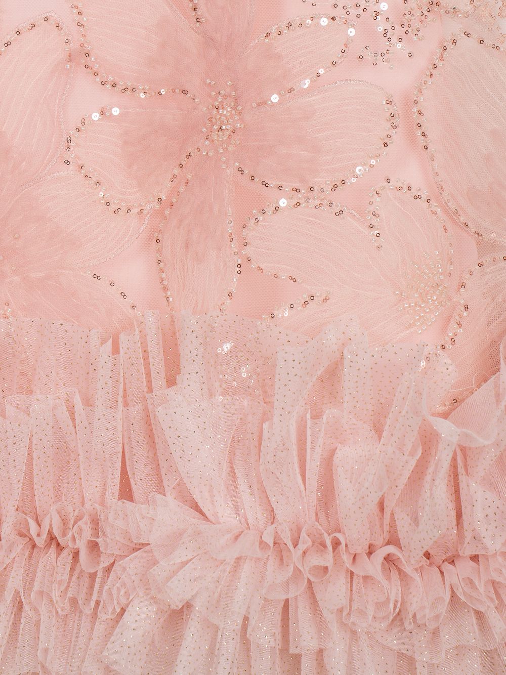 Pink rose haute couture dress