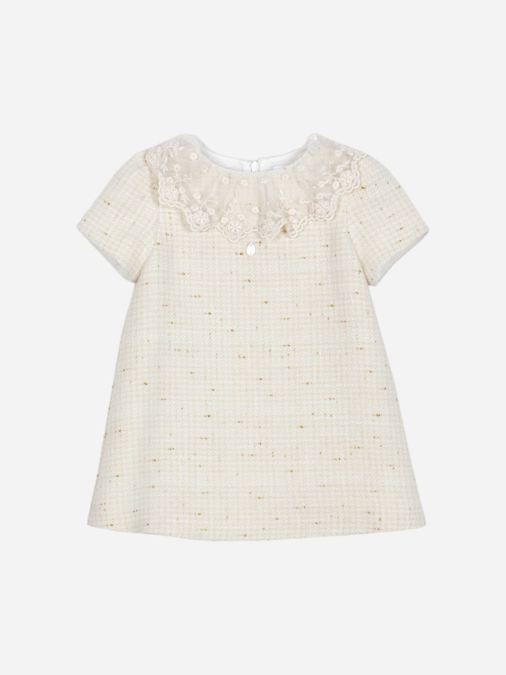Ecru tweed dress