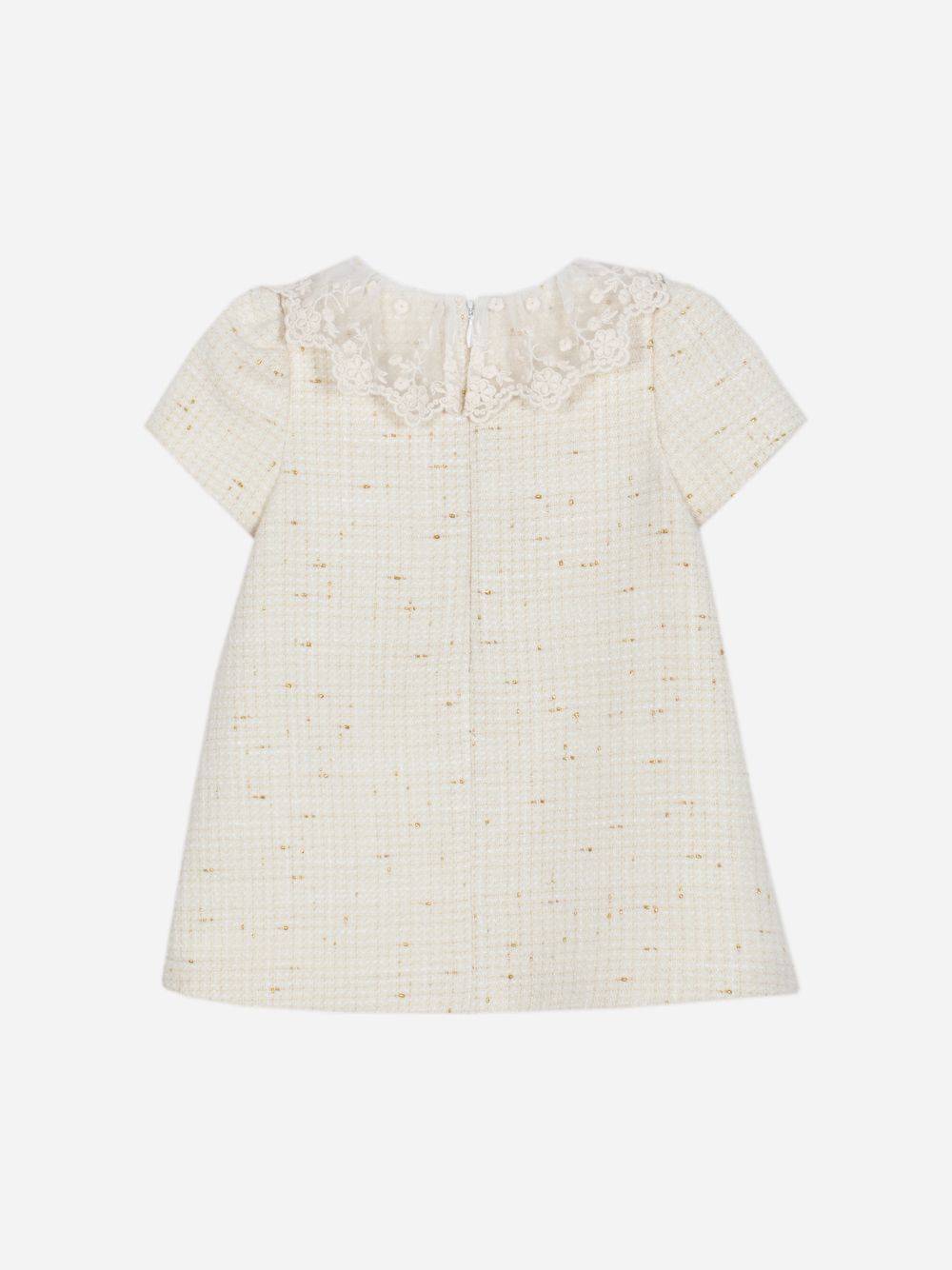 Ecru tweed dress