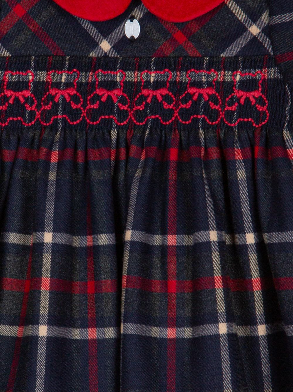 Marine and red tartan dress