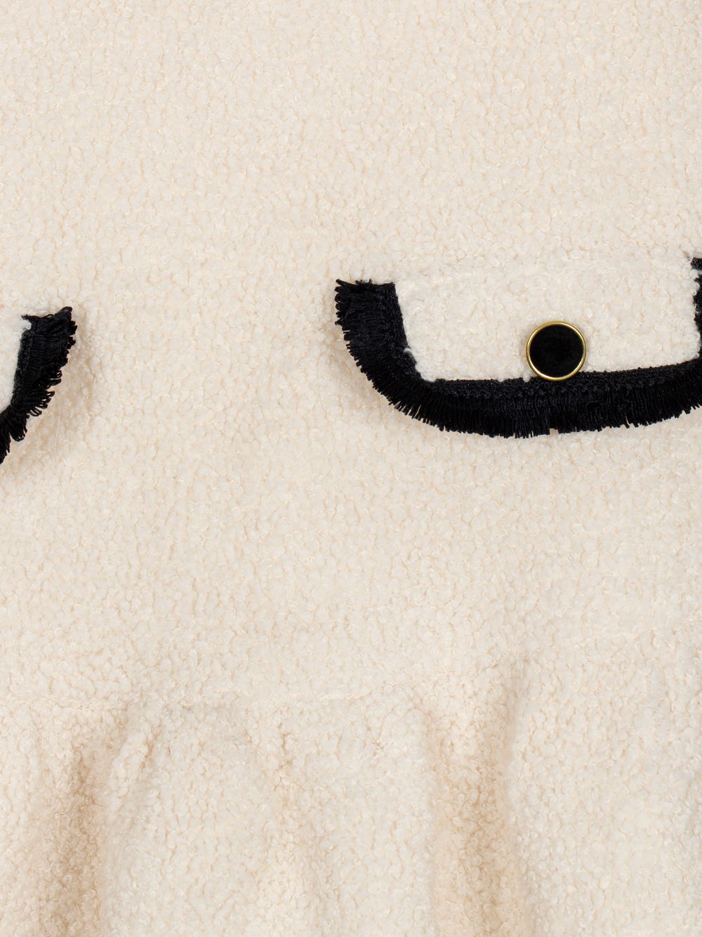 Ivory bouclé dress