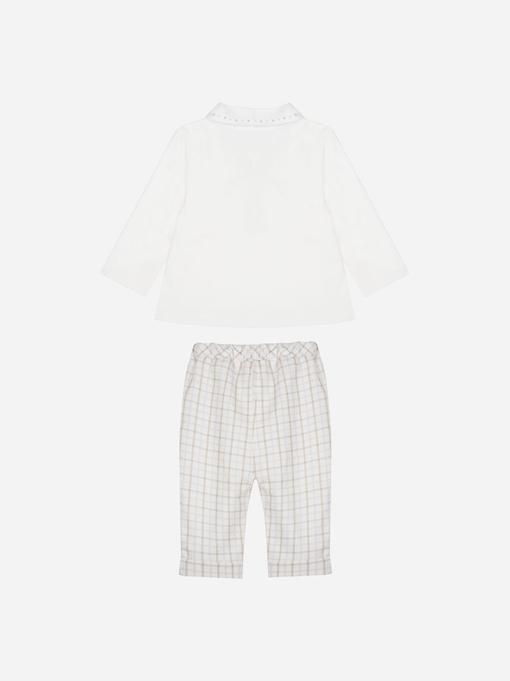 Beige check set