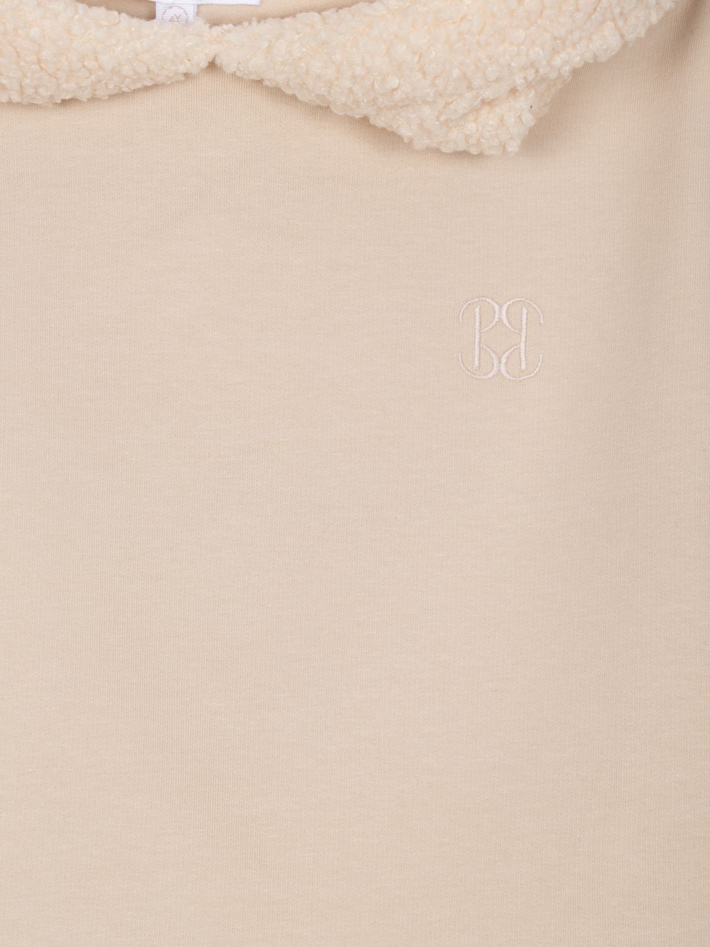 Beige cotton fleece tracksuit