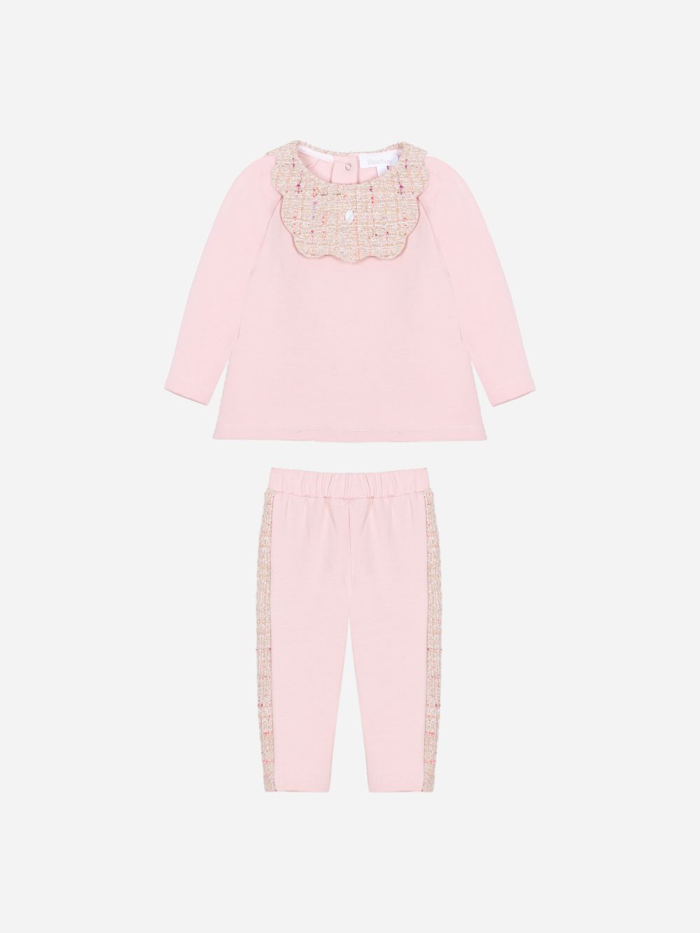Pale pink cotton fleece set